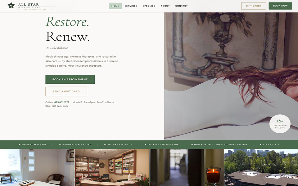 All Star Lake Spa — Redesign