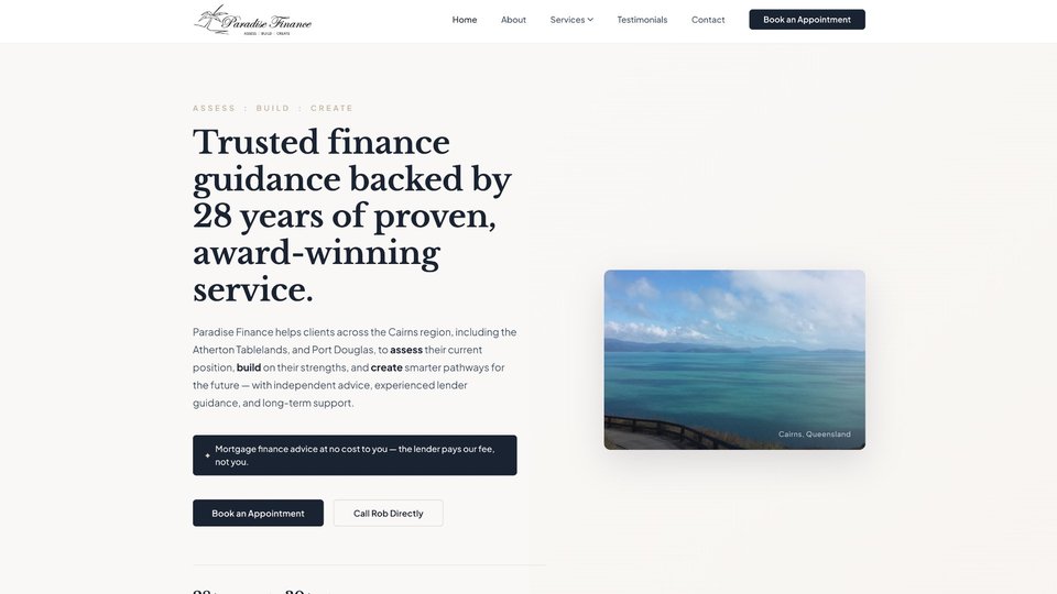 Paradise Finance — Website Design